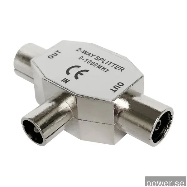 Deltaco 2-vägs splitter IEC radio
