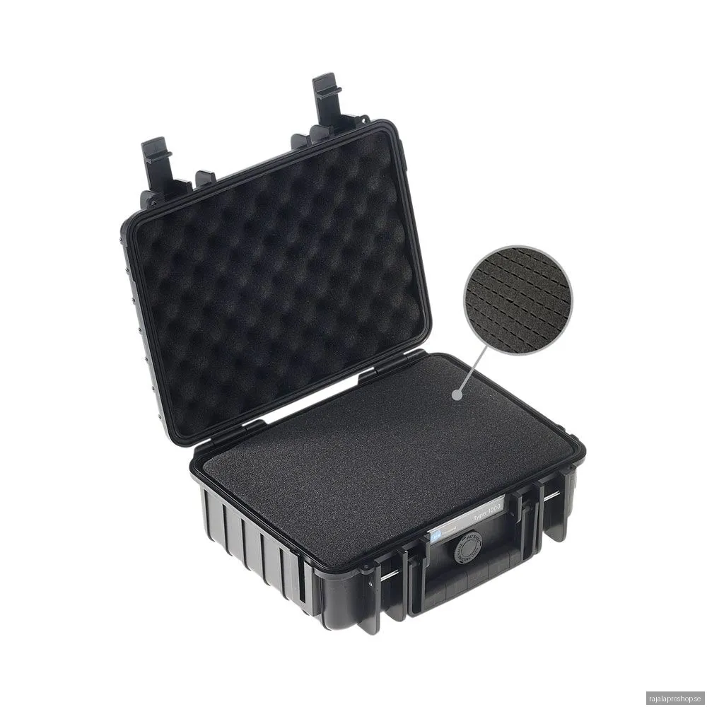 B&W Outdoor Case Type 1000 -väska, svart