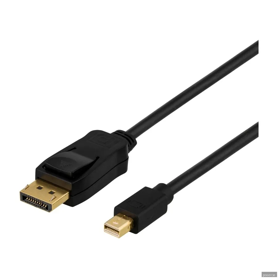 Deltaco DisplayPort till Mini DisplayPort-kabel, 2M, svart,