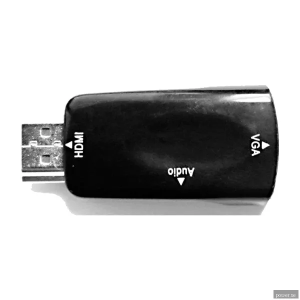Ekon adapter HDMI hane till VGA hona med 3,5 mm jack
