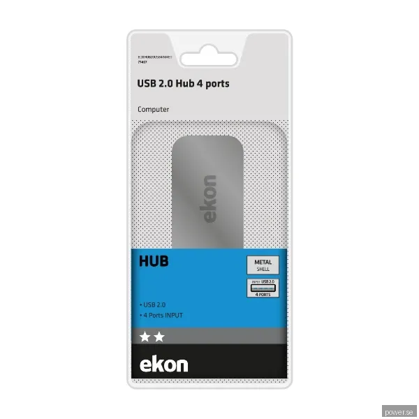 Ekon 4 i 1 USB 2.0 metall multiport hub