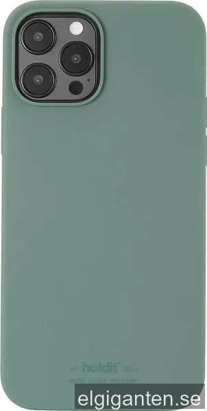 Holdit iPhone 12/12 Pro silikonfodral (mossgrönt)