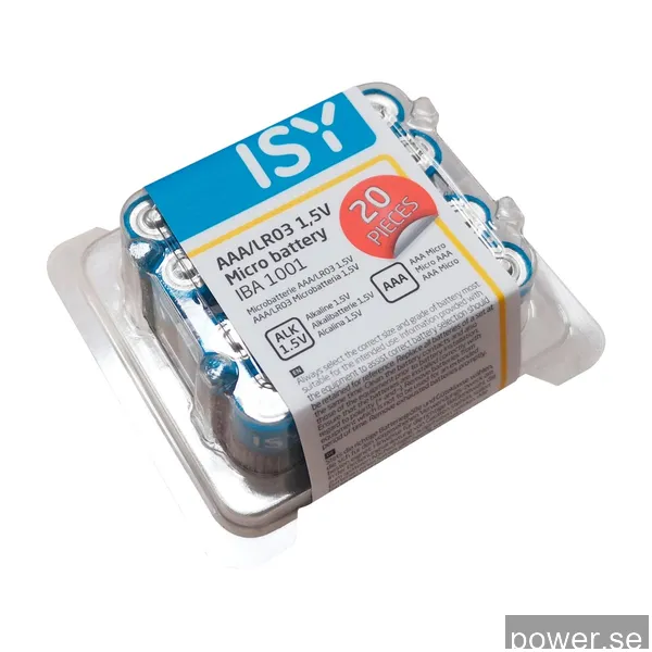 ISY AAA-batterier 20-pack
