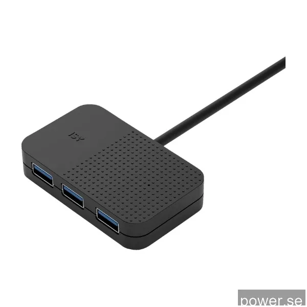 ISY Ihu-1001 USB-hub med 4ST Portar, svart