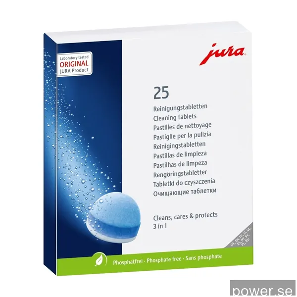 JURA 3-Fas Rengöringstabletter till automatiska kaffemaskiner