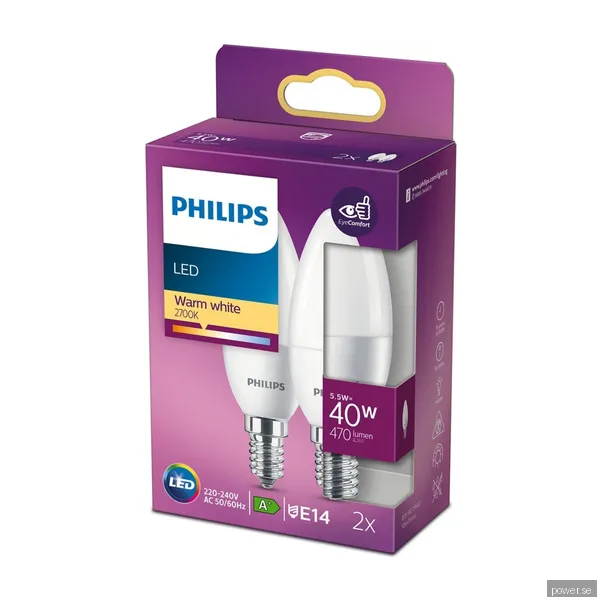 Philips LED 40W B35 E14 Ww FR ND 2srt6