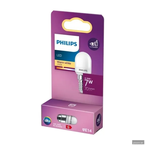 Philips LED-glödlampa Candle 0.9W/827 (7W) Frosted E14