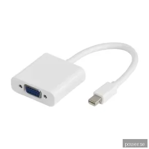 Vivanco Mini DisplayPort till VGA adapter, vit