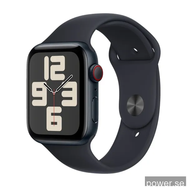 Apple Watch SE GPS + Cellular 44 mm, Midnatt aluminium Midnatt sportband M/L