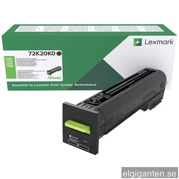 Lexmark 72K20K0 svart tonerkassett (return prog)