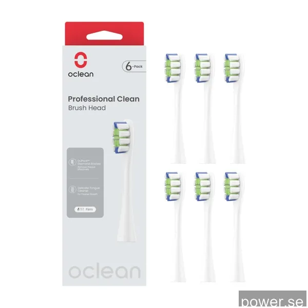 Oclean Professional Clean borstar 6 St, vit