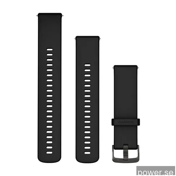 Garmin Quick Release armband 22 mm silikon, svart/skifergrå