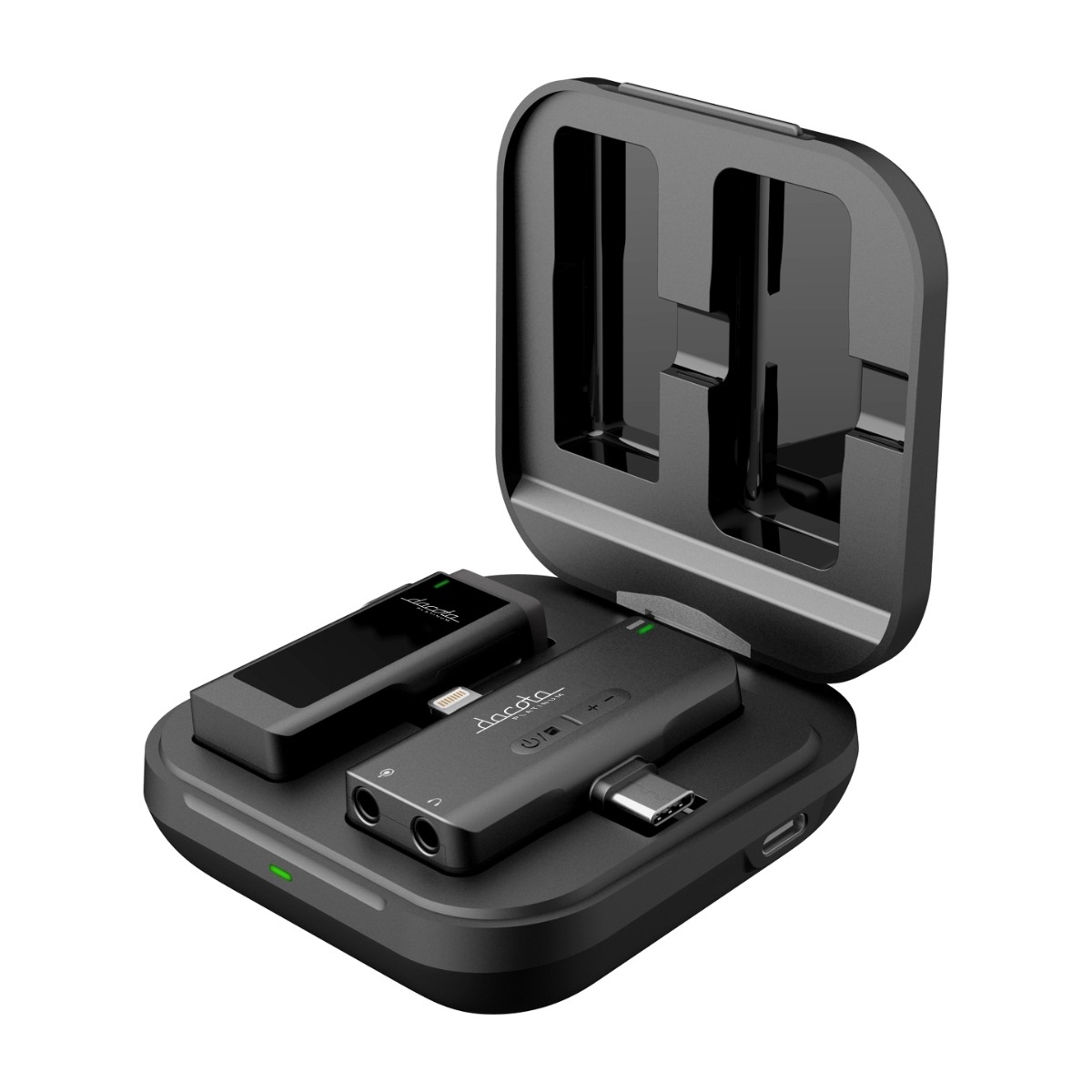 Dacota Platinum trådlöst mikrofonsystem, USB-C/Lightning/3,5, svart