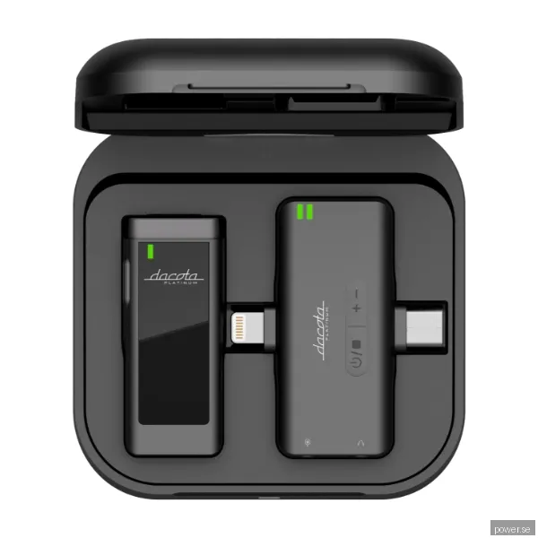 Dacota Platinum trådlöst mikrofonsystem, USB-C/Lightning/3,5, svart