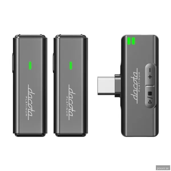 Dacota Platinum trådlöst lavalier-mikrofonsystem, USB-C, svart