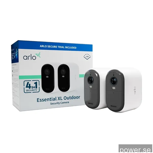 Arlo Essential HD XL Outdoor-övervakningskamera 2-pack