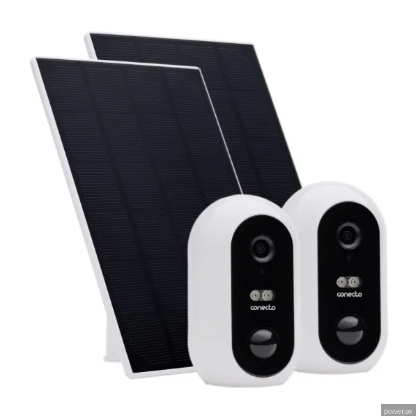 Conecto övervakningskamera + solpanel 2st