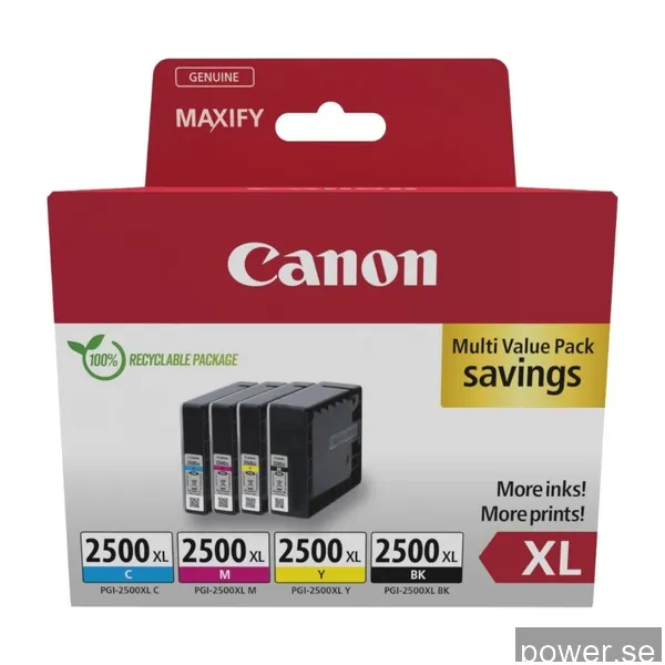 Canon PGI-2500XL BK/C/M/Y bläck värdePaket