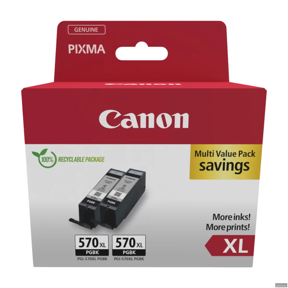 Canon Bläckpatron PGI-570XL Svart (2-pack)