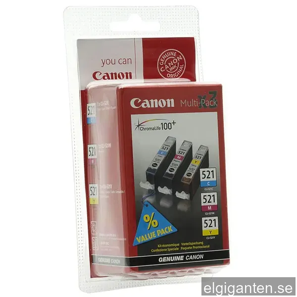 Canon Bläckpatroner CLI-521VAL Cyan Magenta Gul