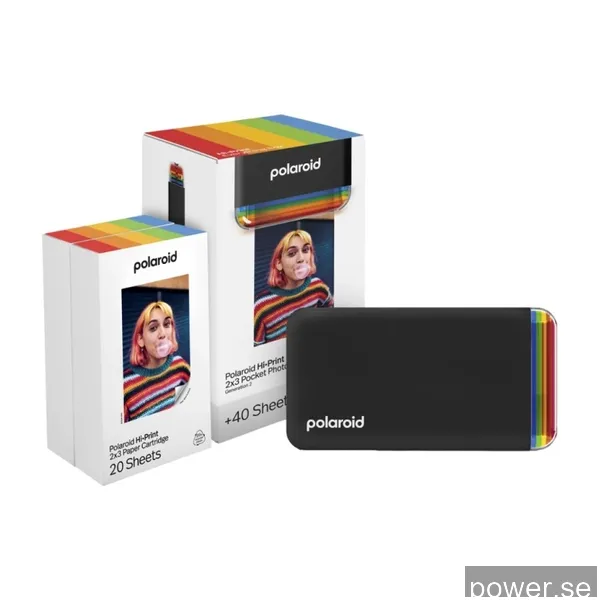 Polaroid Hi-Print 2x3 Gen 2 Pocket Photo Printer Everything Box - Black