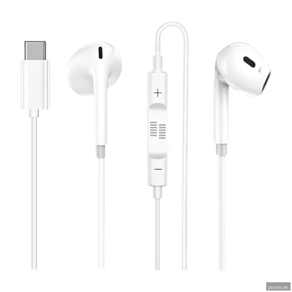 FEEL Line 150 USB-C hörlurar med kabel, vit