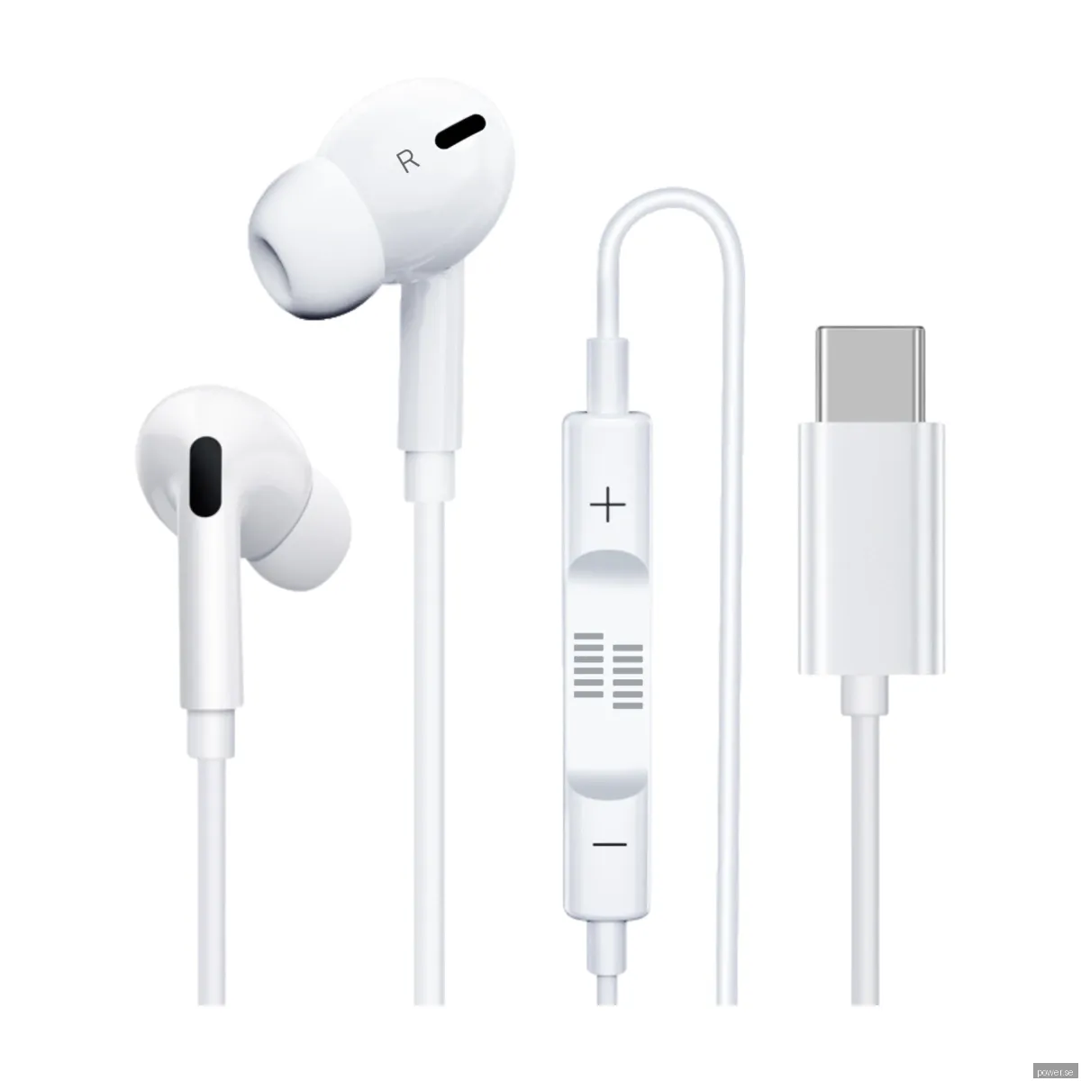 FEEL Line 250 USB-C hörlurar med kabel, vit