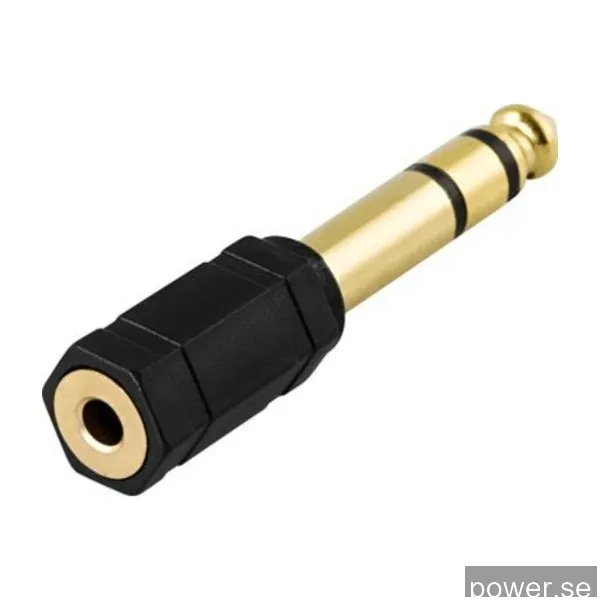 Deltaco Multimedia Adapter 6,3mm ha - 3,5mm stereo ho