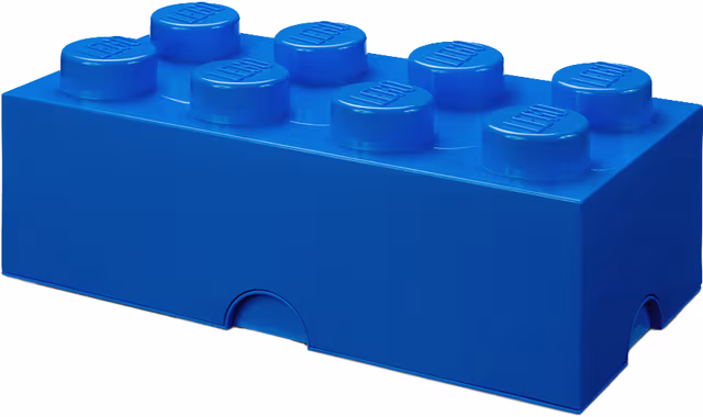 LEGO förvaringsbox (8 knoppar, ljusblå)