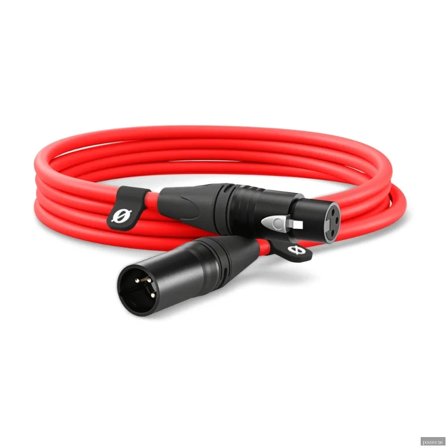 RØDE XLR-kabel 3 m, röd