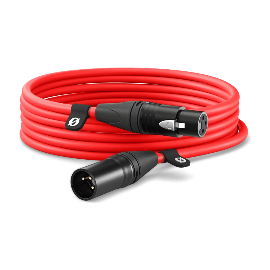 RØDE XLR-kabel 6 m, röd