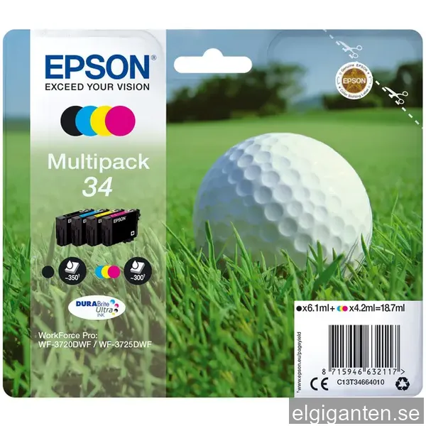 Epson 34 Multipack (Black Yellow Cyan Magenta)