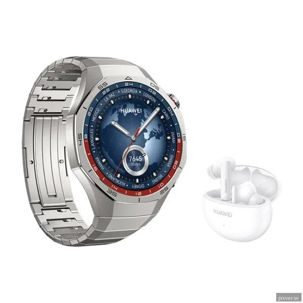 HUAWEI WATCH GT 5 Pro 46 mm smartwatch, titan + FreeBuds 5i