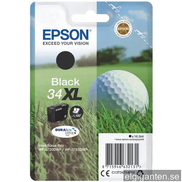 Epson bläckpatron DuraBrite Ultra 34XL Svart