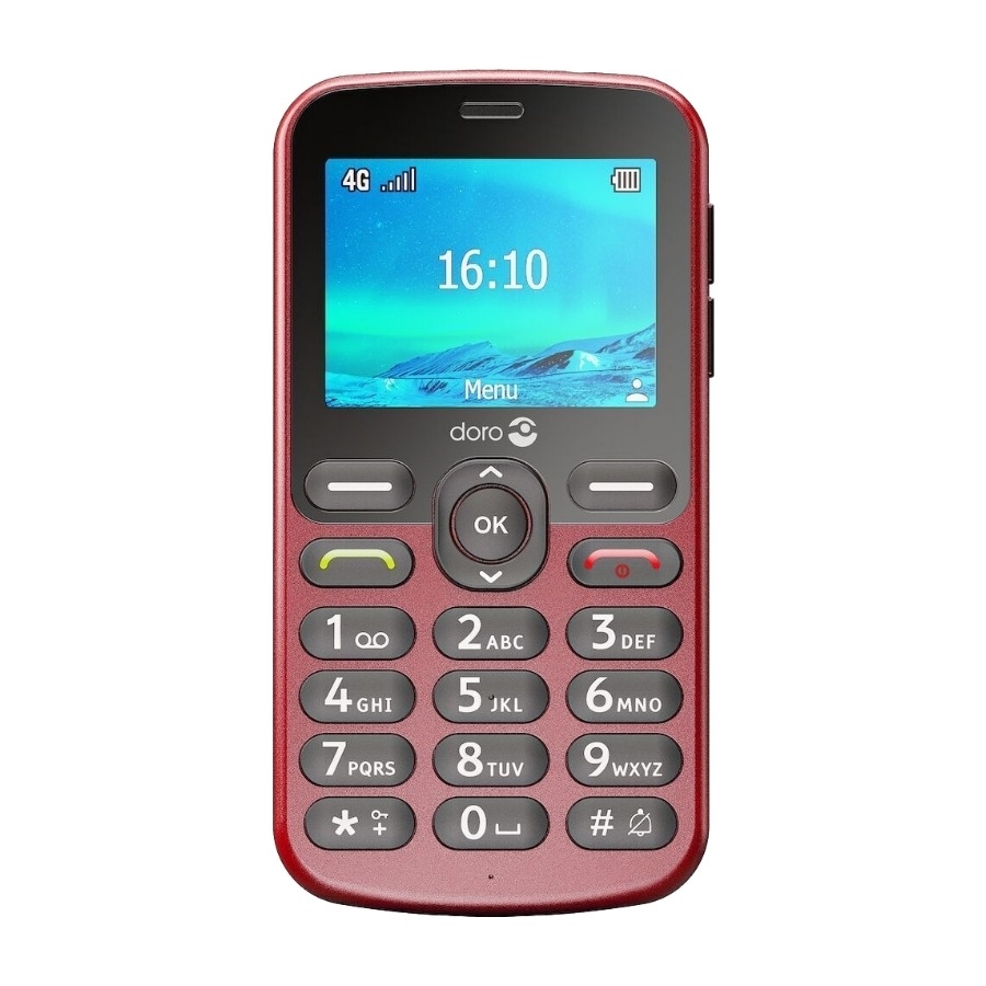 Doro 1881 mobiltelefon (röd)