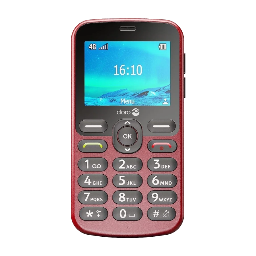 Doro 1881 mobiltelefon (röd)