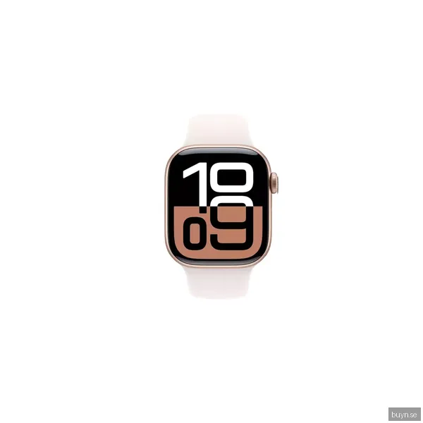 Apple Watch Series 10 - GPS - 42mm - Roséguld Aluminiumboett - Rosé Sportband M/L