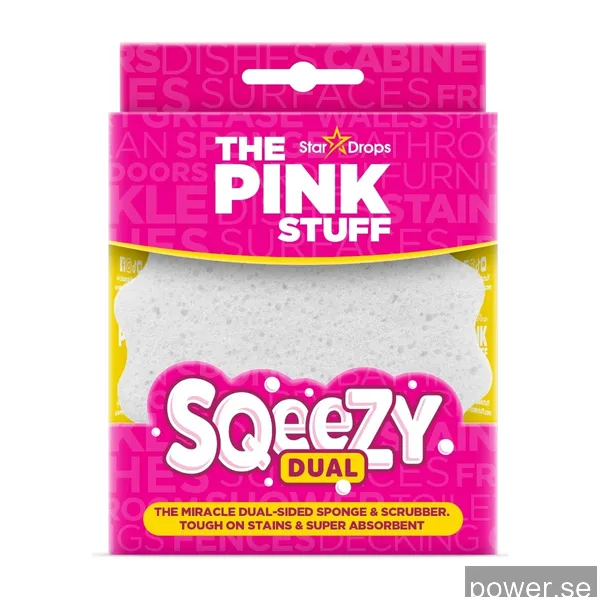 The Pink Stuff Squeezy Dual dubbelsidig svamp