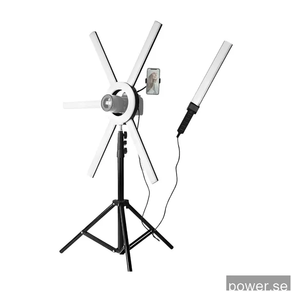 Dacota Platinum 90 W ringljus med avtagbara ljusstavar och stativ