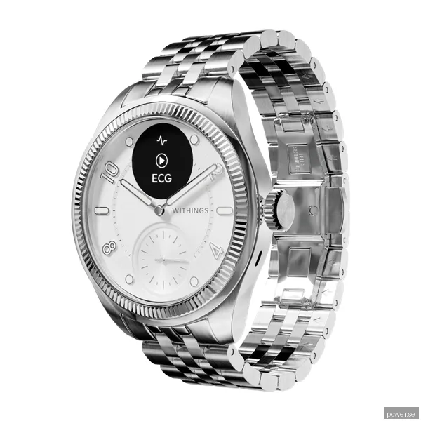 Withings ScanWatch Nova Brilliant Edition, 39 mm hybrid smartwatch, silver