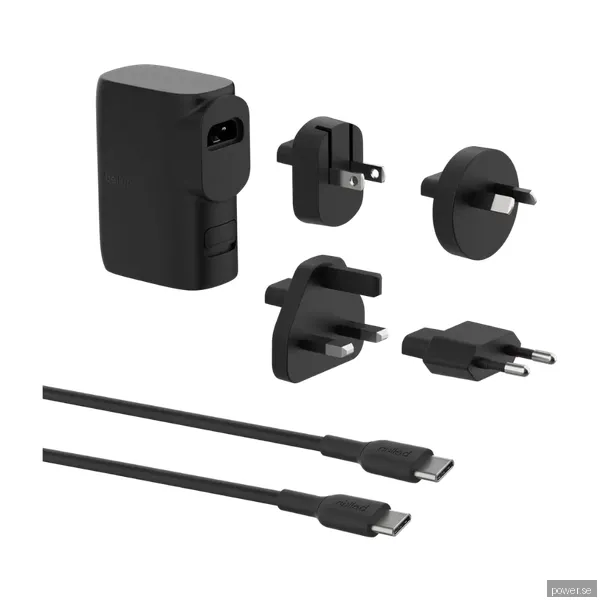 Belkin BoostCharge 25W hybridväggladdare + 5000mAh powerbank (svart)