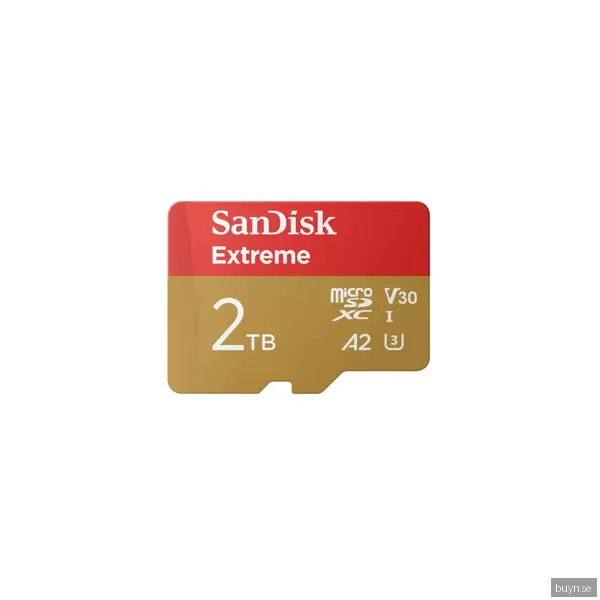 SanDisk MicroSDXC Extreme PLUS 2 TB minneskort UHS-I A2 C10 V30