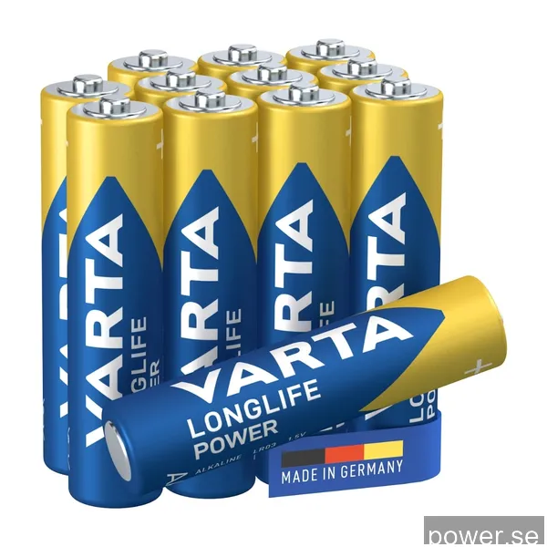 VARTA Longlife Power AAA-batteri, 12 st