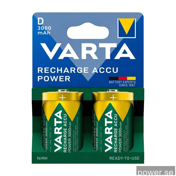 VARTA D Recharge Power 3000 mAh 2-Pack