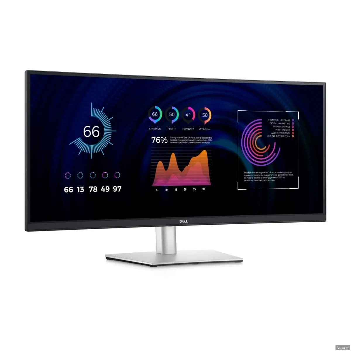 34" Dell P3424WE - 3440x1440 (UWQHD) - 60Hz - IPS - 90W USB-C - KVM switch