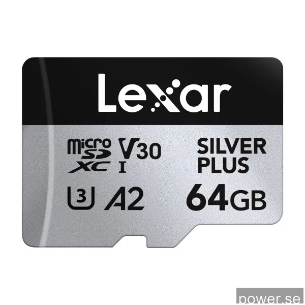 Lexar Professional Silver Plus 64 GB microSDXC minneskort