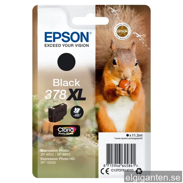 Epson bläckpatron Claria Photo HD 378XL Svart