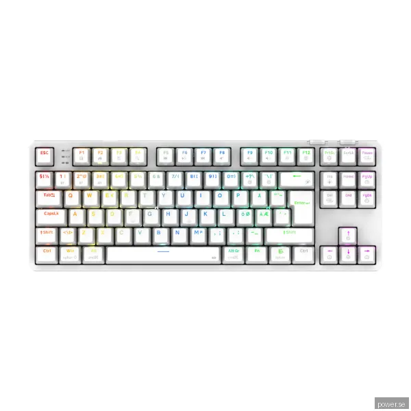 Cepter Cyclops Pro TKL trådlöst gamingtangentbord, vitt