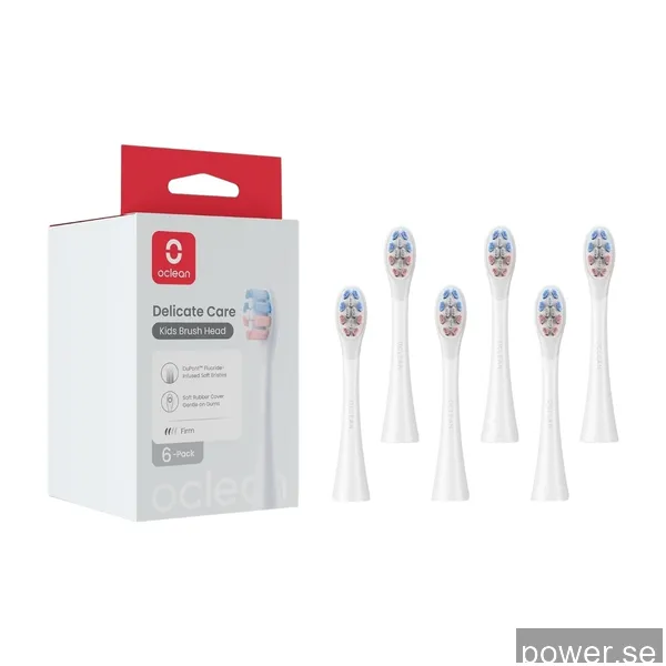 Oclean Kids borsthuvuden 6 st, vit