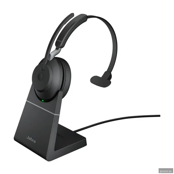 Jabra Evolve2 65 UC Mono med Desk Stand Svart